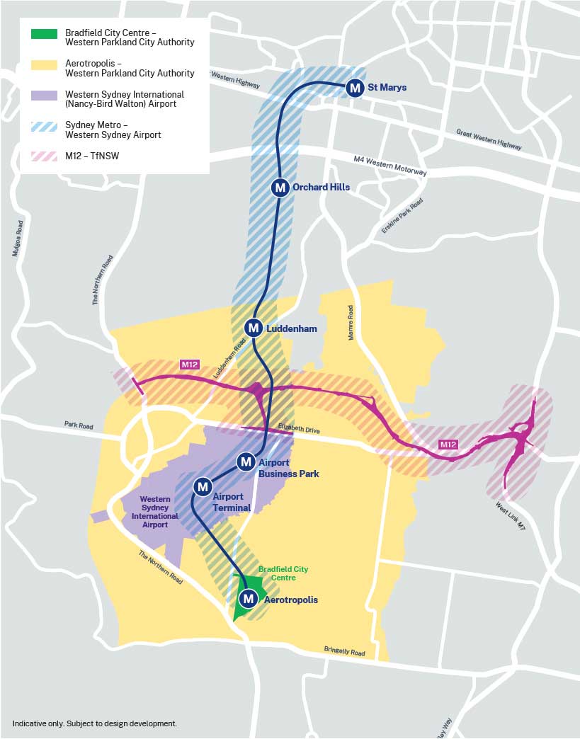 project map bradfield city centre